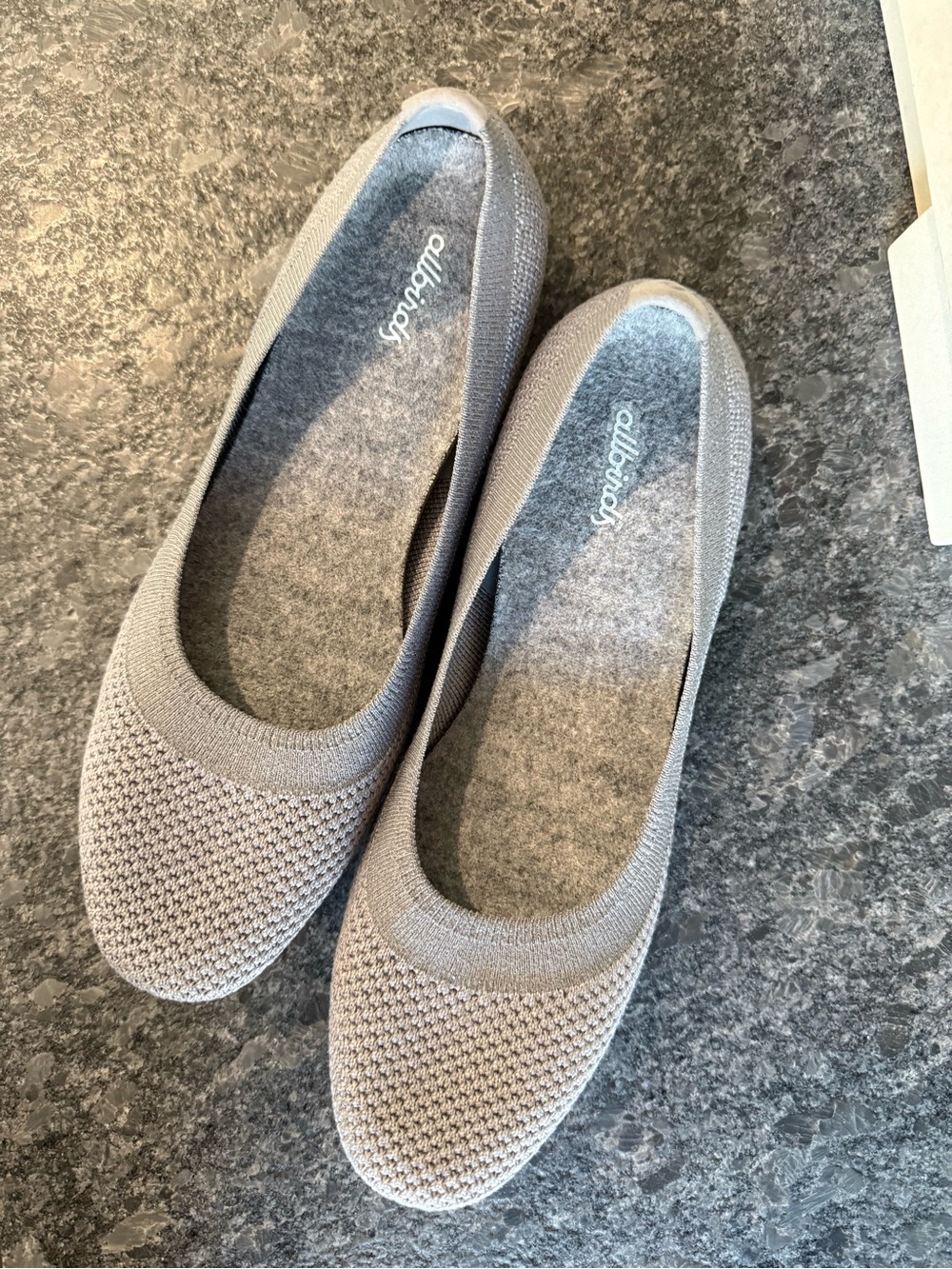 Allbirds Women’s Gray Knit Ballet Flats 9.5